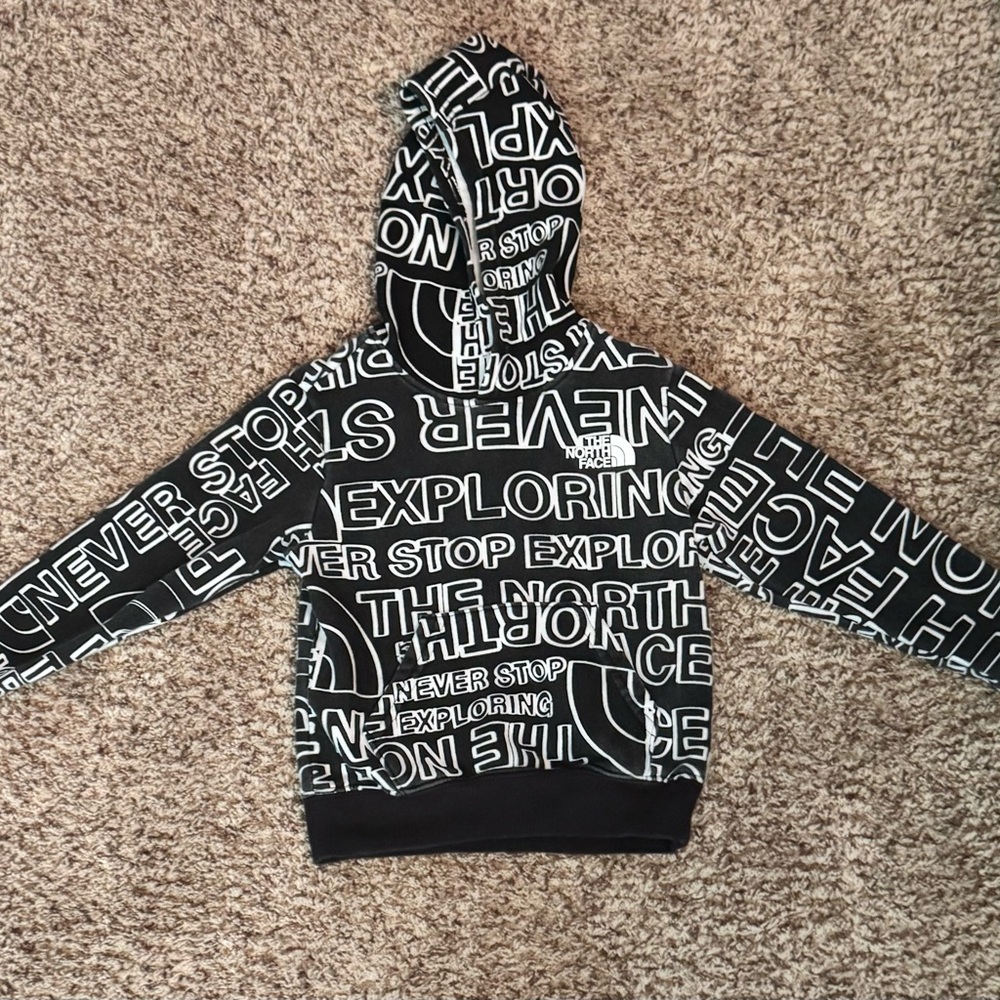 The North Face Black and White Graphic Hoodie
